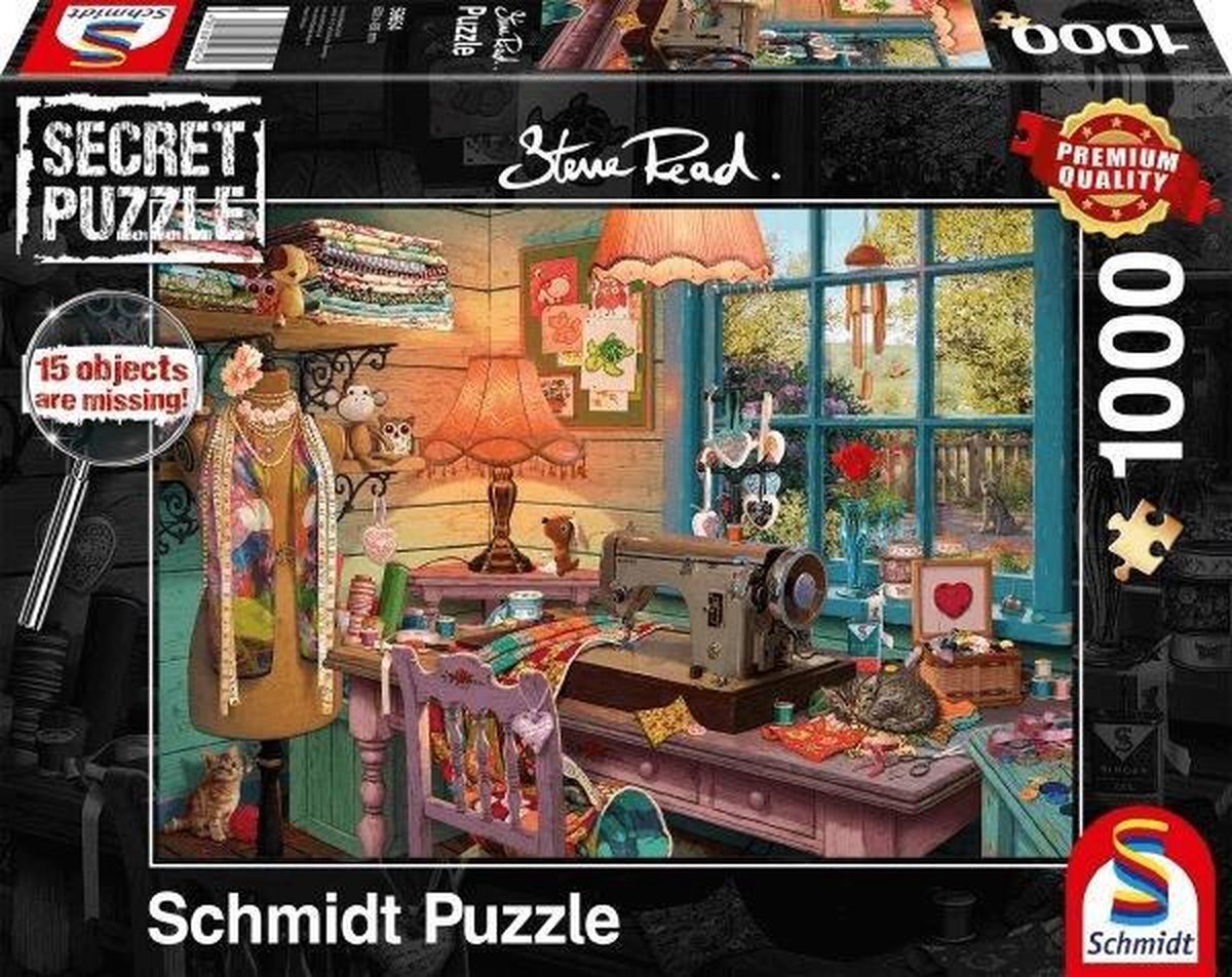Schmidt Spiele 59656 Secret, kunstenaars-atelier, 1000 stukjes, kleurrijk