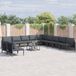 Prolenta Maison Exclusive - Ensemble de canapés de jardin, 11 pièces, en acier noir