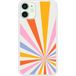 Apple Bedrukt siliconen hoesje compatibel met iPhone 12 Mini Circle rainbow
