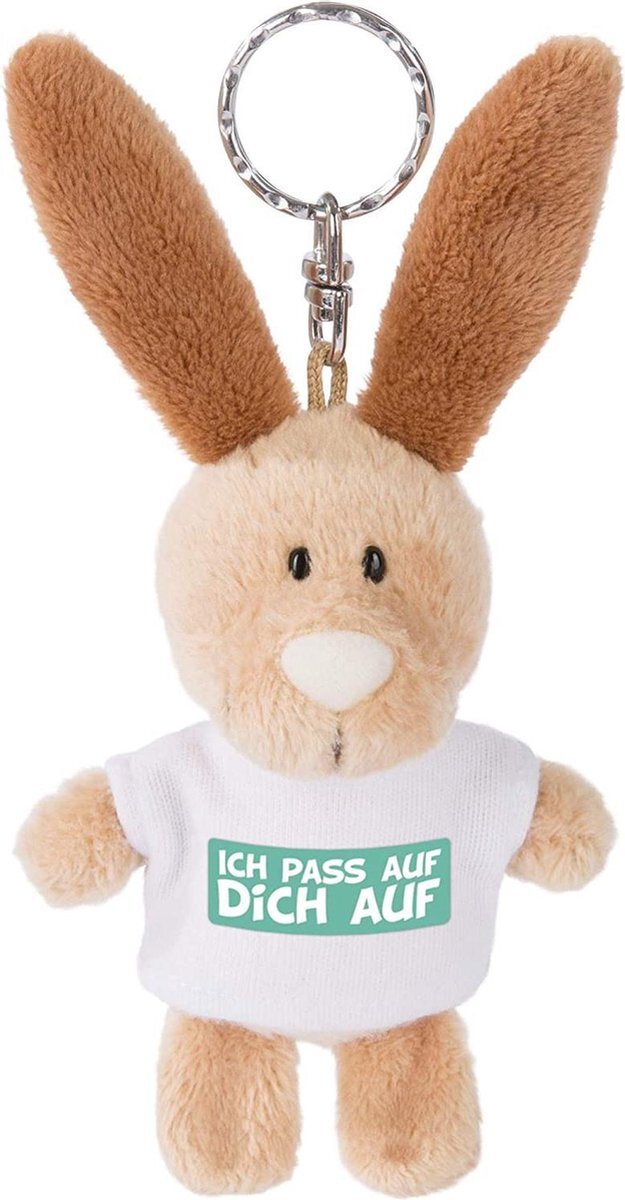 NICI Sleutelhanger Ich Pass Auf Dich 10 Cm Polyester Bruin