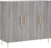 vidaXL Dressoir 90x34x80 cm bewerkt hout grijs sonoma eikenkleurig