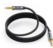 MMOBIEL 3.5mm Audio Male to Male Jack Aux kabel - 4-Polige TRRS Jacks - Aux to Aux Verlengkabel - Audio en Microfoon Functie - Geschikt voor Hoofdtelefoon, Laptop, Telefoon, Luidspreker etc. - 1M