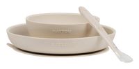 Nattou Toddler Dinner Set - Silicone - Clay - BPA-Free