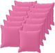 vidaXL Kussensloop 12 st houten roze 40 x 40 cm polyester