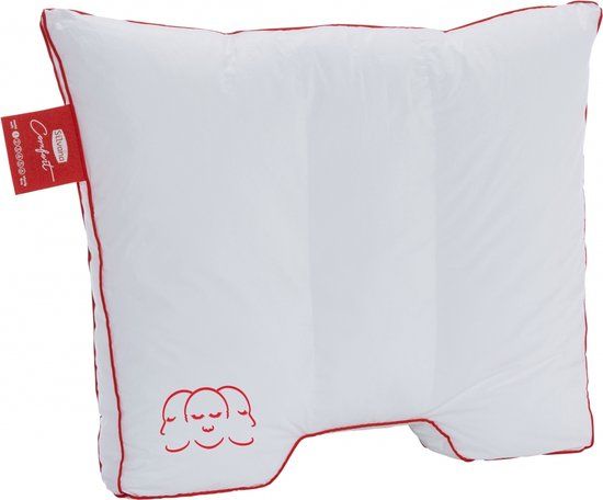 Silvana Comfort Hoofdkussen - Rood - Katoen Mix - 70 x 60 cm