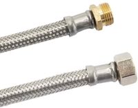 Klasebo Rvs tuyau d'eau DN8 3/8" x 1/2" - 30cm tuyau de raccordement flexible
