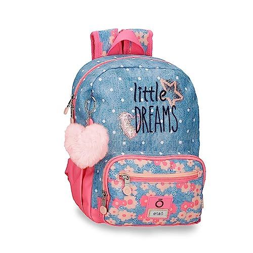 Enso Little Dreams rugzak, roze, 23 x 28 x 10 cm, polyester, 6,44 l, Roze, Eén maat, Dagrugzak
