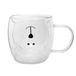 lachineuse Dubbelwandige mok – schattige beer – transparant – inhoud 275 ml
