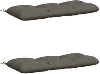 vidaXL - Set van 2 - Kussen - VIANEN - 100% - Polyester - Grijs