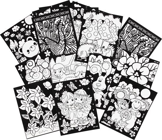 Creativ company Creativ Velour plaatjes, afm 25x19 cm, 16 assorti