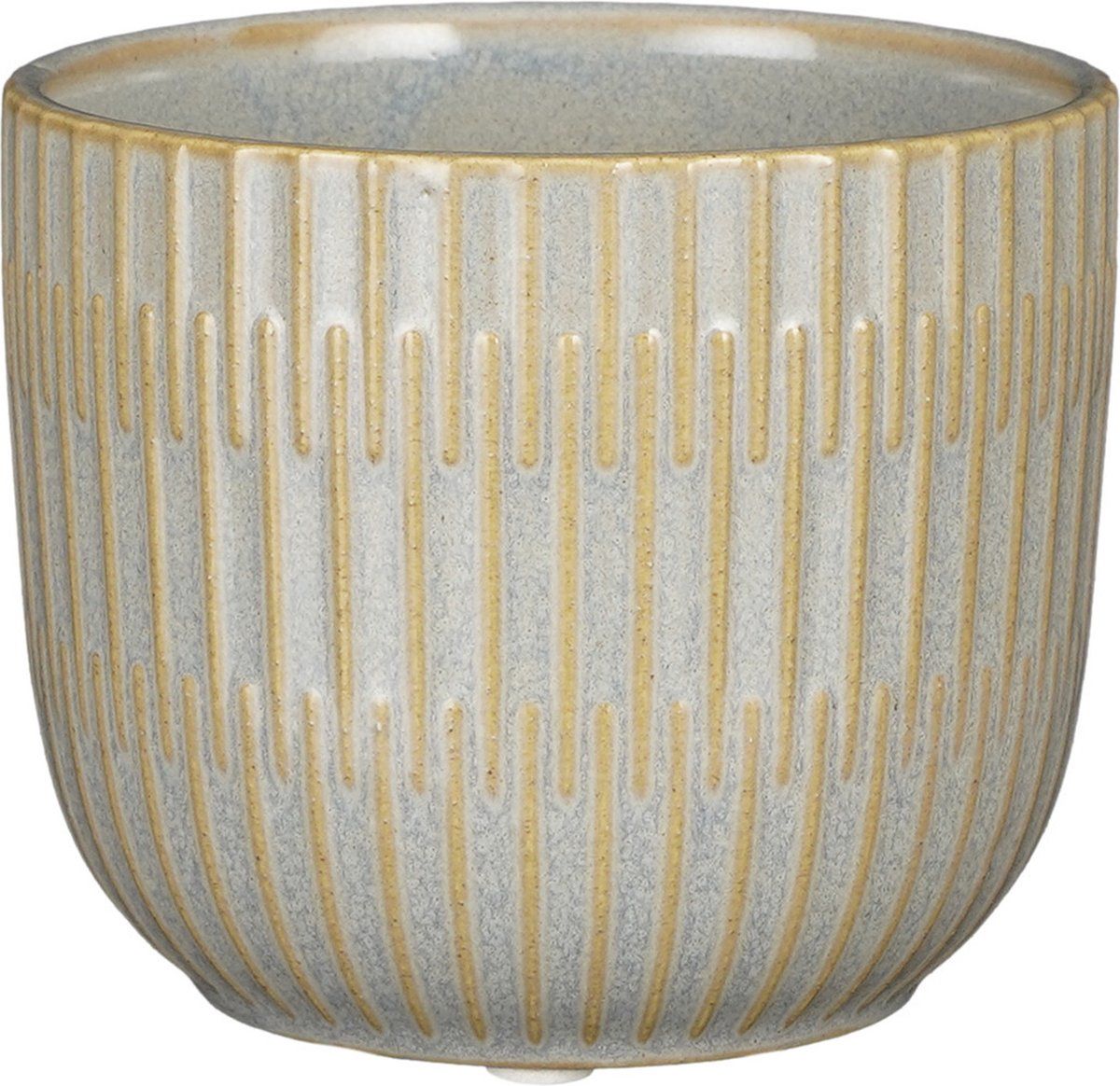 Mica Decorations - Bloempot - Keramiek - Lichtgrijs - D11/H9 cm