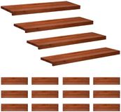 vidaXL Traplopers 16 st 90 x 25 x 2 cm Bruin Massief beukenhout