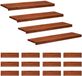 vidaXL Traplopers 16 st 90 x 25 x 2 cm Bruin Massief beukenhout