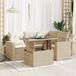 Maison Exclusive - Ensemble de meubles de jardin 5 pièces avec canapé et coussins, beige, en polyrotin