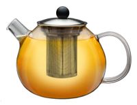 Creano 608 theepot Enkele theepot 1000 ml Roestvrijstaal, Transparant