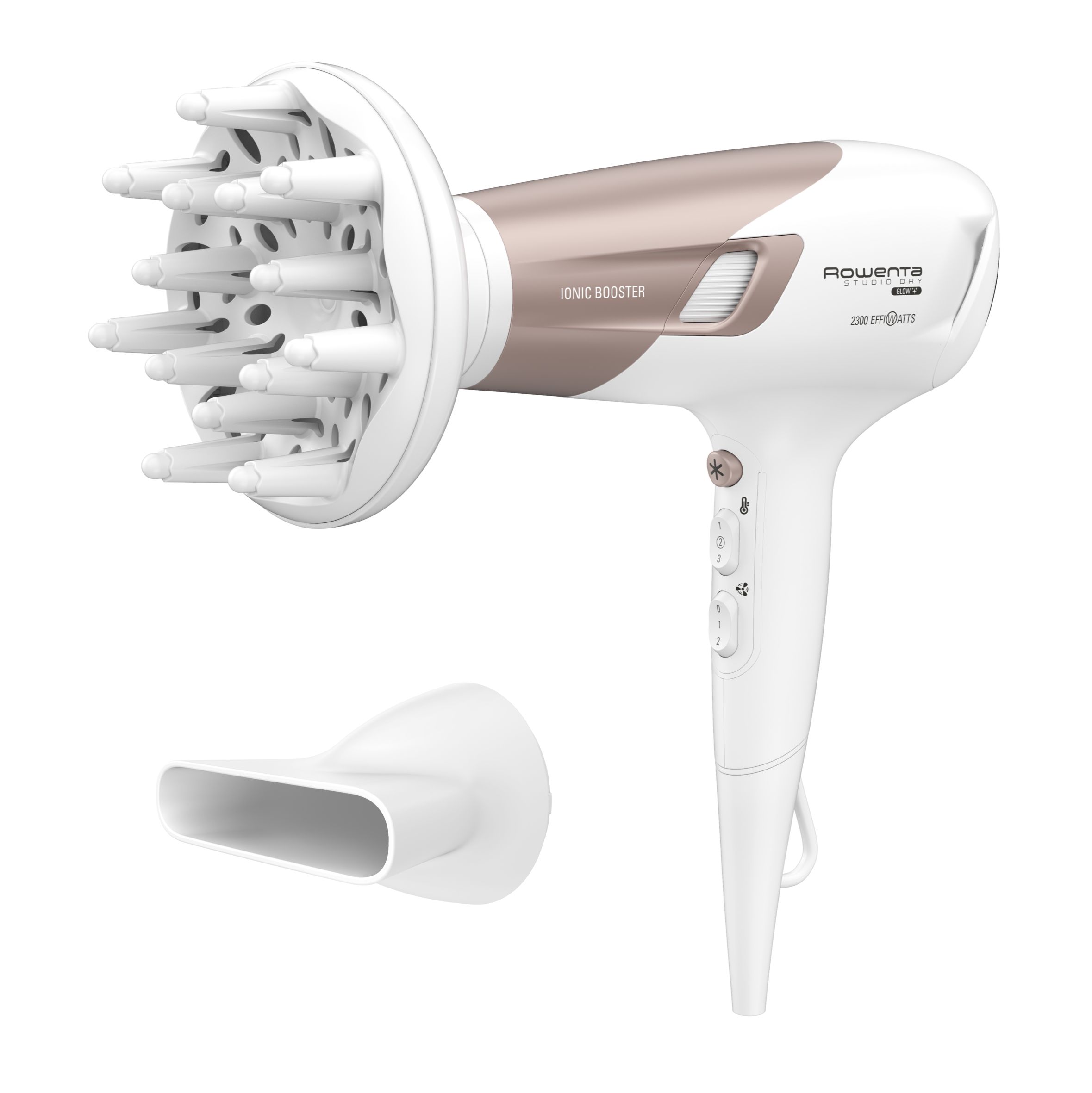 Rowenta Studio Dry Glow CV5830 Föhn - 2300W - Wit/Beige