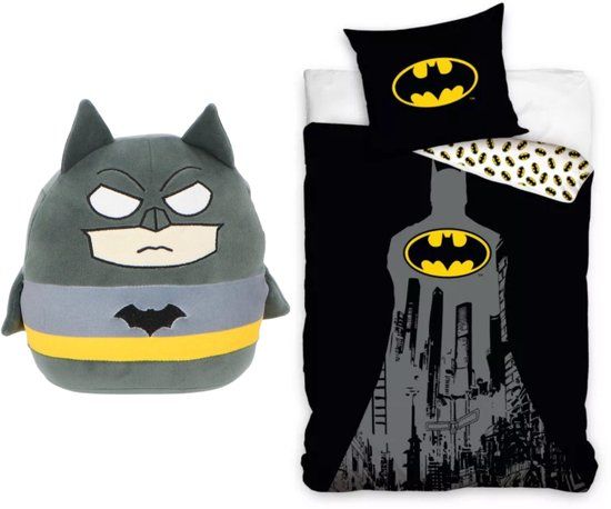 4KidsOnly Batman Dekbedovertrek Eenpersoons Katoen 140x200 cm + Kussensloop 60x60 cm