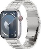 By Qubix Titanium Premium Link Bandje - Zilver - Geschikt voor Apple Watch 38mm/40mm/41mm/42mm