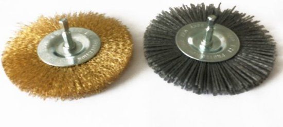 Borstels metaal/nylon (2 stuks