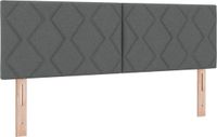 vidaXL Hoofdbord Donkergrijs Stof 144 cm