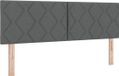 vidaXL Hoofdbord Donkergrijs Stof 144 cm