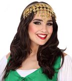 ATOSA - Volwassen zigeuner boho hoofdtooi - Goudkleurig - Plastic