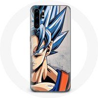 Maniacase Hoesje voor Huawei P30 Anime Dragon Ball Goku blauw haar