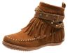 Bottes en daim à franges pour femmes