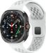 By Qubix Qubix - Siliconen Sportband Holes Style - Wit - Geschikt voor Samsung Galaxy Watch Ultra / Ultra 2 - 47mm