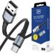 3MK Hyper Kabel USB-A naar USB-C 2m 18W Zwart/Zilver