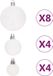 vidaXL Set de 64 boules de Noël rouge et blanc