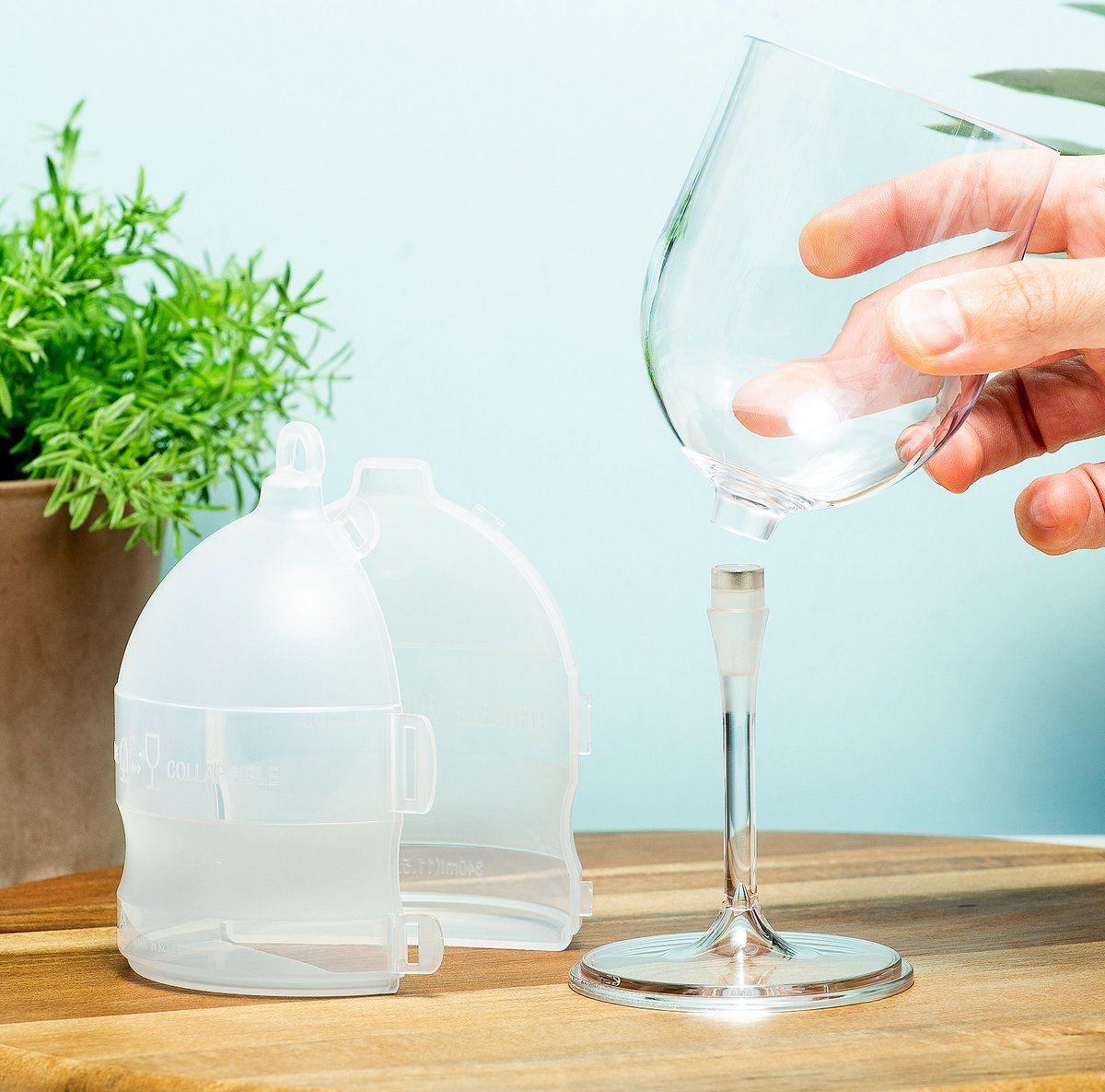 Winkee Wine Glass to Go | Compact Wine Glass | White | Plastic