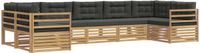 vidaXL Buiten bankenset 7 st Wit en antracietkleurig Polyester