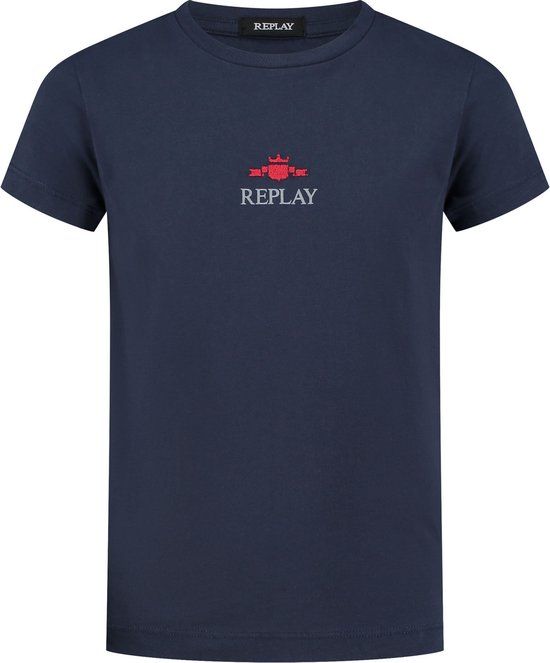REPLAY T-shirt Unisex - Maat 176 - blauw