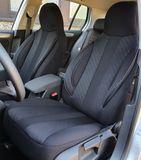 Bremer Sitzbezüge Autostoelhoezen voor Renault Scenic BJ 2009-16 – Stoelhoezen voor bestuurder en passagier in Zwart