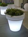 Intergard Tuinverlichting bloempot design ø60x57cm Groen Metaal Rond