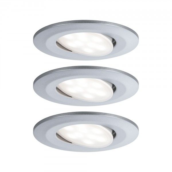 Paulmann 999.29 Rond LED Inbouwspot Set van 3 - 6W - Chroom - IP65 - 4000K