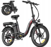 Vélo électrique, 20 pouces, pliable, pneus larges, 250W, 20AH, 25 km/h, noir