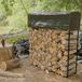 Rangement bois avec housse de pluie - 100 x 26 x 100 cm
