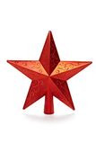 HEITMANN DECO kerstboomster - rood met glitter