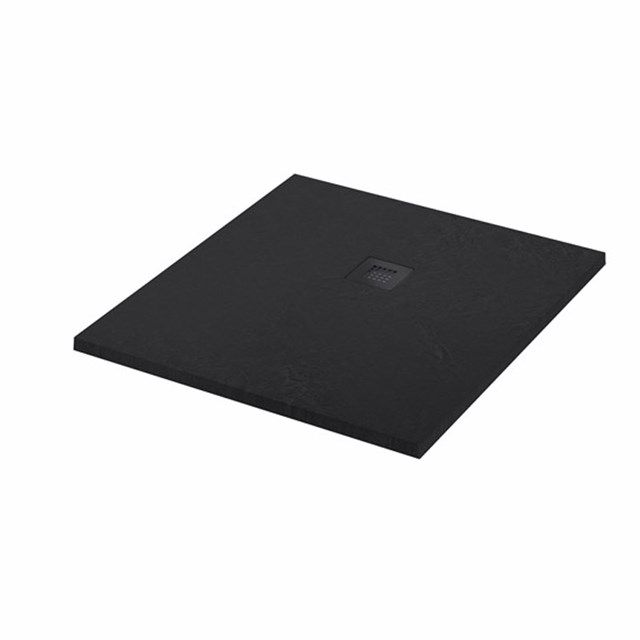 Maxaro Douchebak 100x90cm Rechthoek Mineraalmarmer Zwart