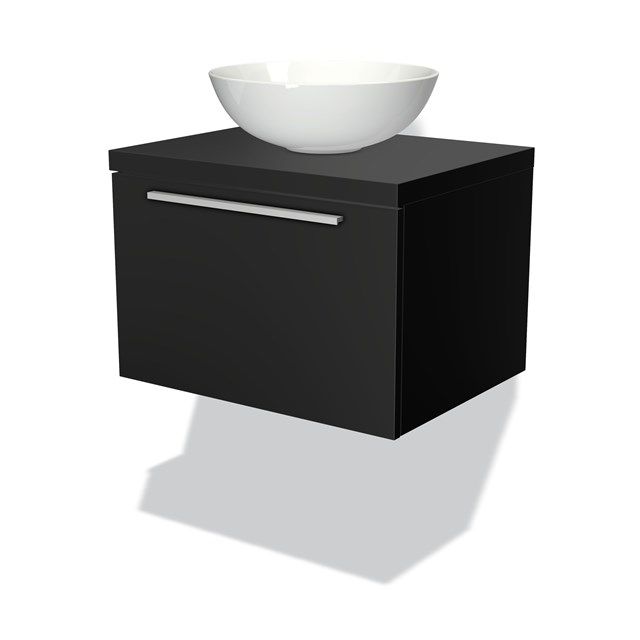 Maxaro Badkamermeubel Modulo Plato Mat Zwart 60cm 1 Lade