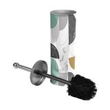 douceur d'intérieur Geomarbre toiletborstel, diameter 9,5 x 37 cm, metaal, bedrukt, blauw