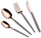BerlingerHaus Set de couverts 24 pièces en acier inoxydable, Taupe - Or Rose