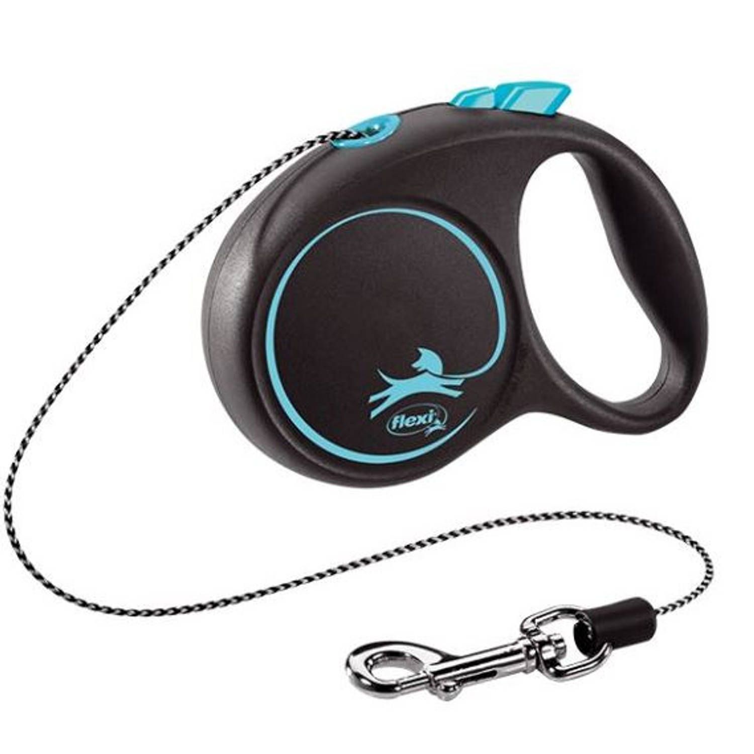 Flexi Rollijn Design - Zwart / Blauw - S