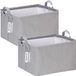 Merkloos Opvouwbare Canvas Waszakken Set van 2 - Grijs - 42x30x25 cm