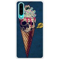 Ice cream skull blue bedrukt siliconen hoesje compatibel met P30