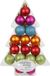 Inge-glas Inge's Christmas Decor Gmbh Gekleurde mix kunststof kerstballen - 17 stuks - pakket - 3 cm - Kerstboomversiering gekleurd