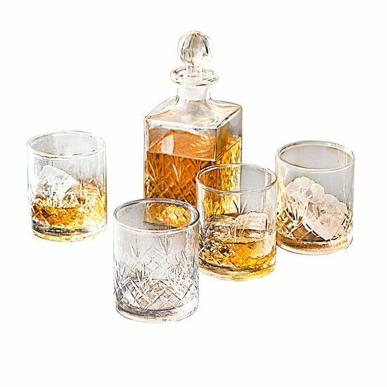 LOBERON Karaf met set van 4 glazen Kerrington helder