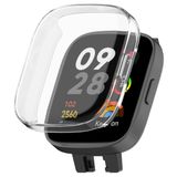 Wigento Xiaomi Volledig beschermende, transparante TPU-horlogekast voor de Xiaomi Redmi Watch 3, met elektroplating